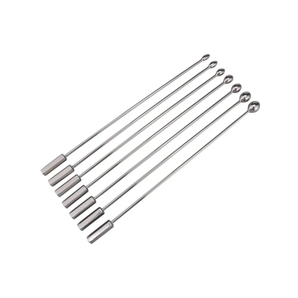 7 Size Metal Penis Plugs Urethral Massage Prostate Masturbation Men's Sex Toys Urethral Wand Dilatation Male Urethral Plug