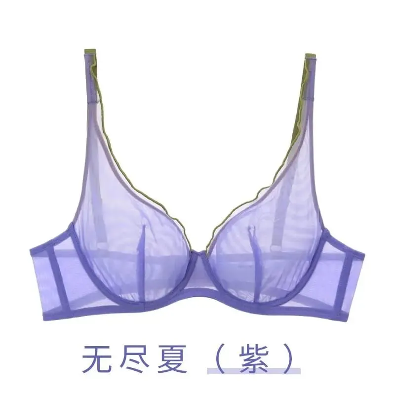 Women's Summer Lingerie Set Push Up Bra Thin Push Up Bra for Women Full Cup No Underwire Ultra Thin Lift Support Bra S-2XL Sale