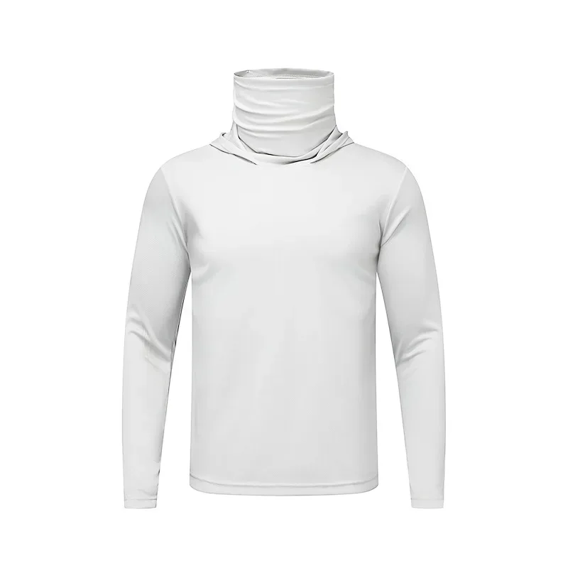 Panlalaking summer plus size na sportswear na mabilis na tuyo na may hooded casual ice silk breathable lightweight fishing at sun protection suit