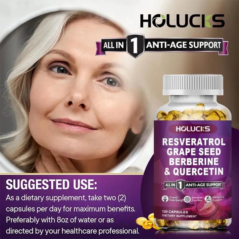 Resveratrol Supplement Boost NAD+ level Anti-Aging Immune Support Improve Metabolic Promote Overall Wellness — image 5