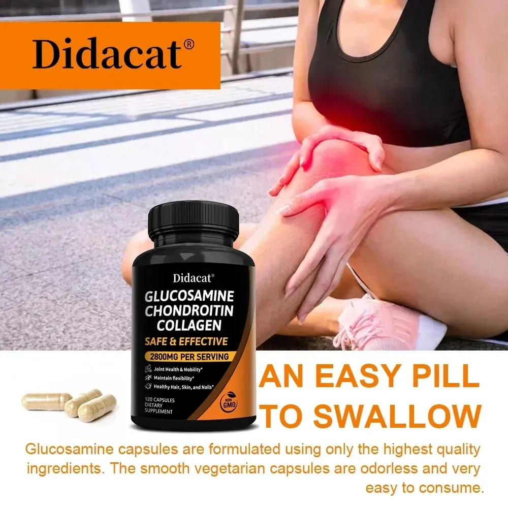Chondroitin Glucosamine Collagen Capsules for Knee Joint Health Bone Quickly Nutrition Supplement