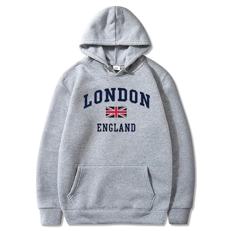 London Inggris Hoodie Pria Berkerudung Kaus Musim Dingin Musim Gugur Bulu Olahraga Luar Ruangan Kasual Pullover Pria Wanita Pakaian Hoodie