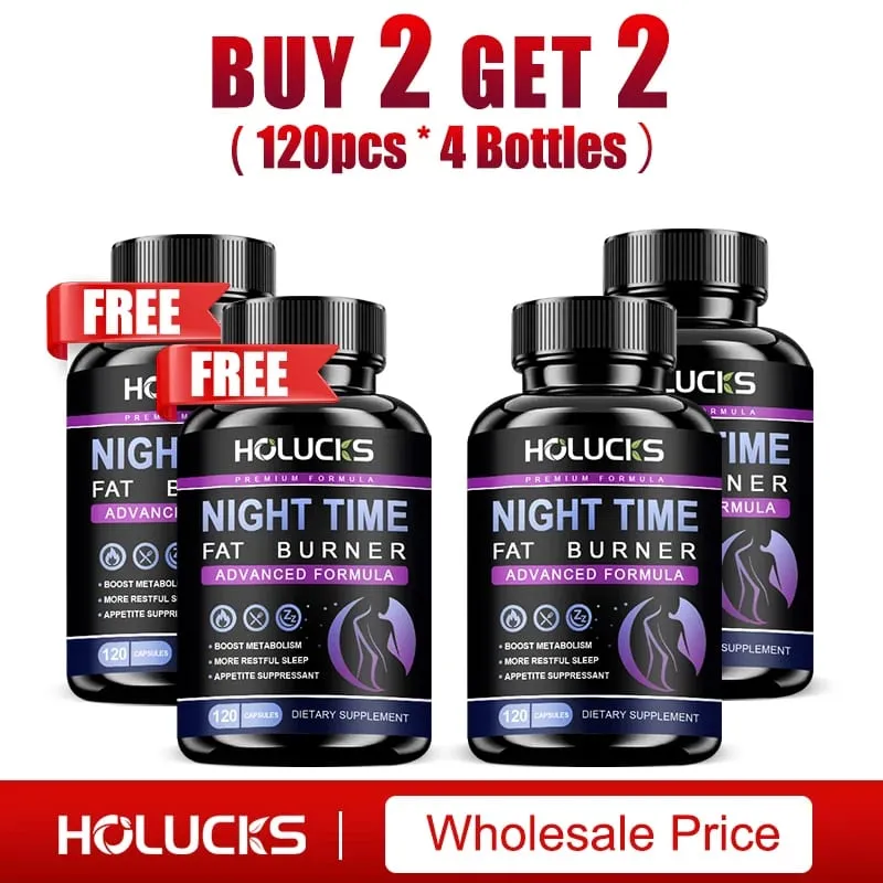 Buy 1 Get 1 Free! Pure Night Time Fat Burner Supplement for Balances Hormones Reduces Stress Eating & Restful Sleep Relax