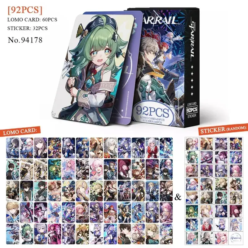 Anime Aanval op Titan‌ Lomo Kaart Ansichtkaart Speelgoed Haikyuu Apotheker Dagboeken Honkai Star Rail Collectie Kaarten Met Stickers Gift