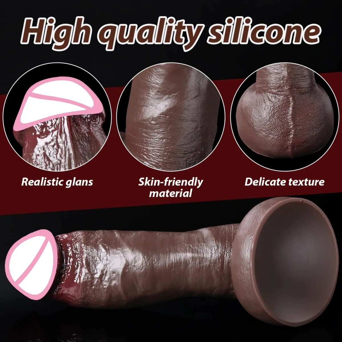 ราคาถูกผิวนุ่มรู้สึกสมจริงหนาDildoเกย์MasturbatorsซิลิโคนDickถ้วยดูดขนาดใหญ่Penis Anal Plugเพศของเล่นสำหรับผู้ชายผู้หญิง