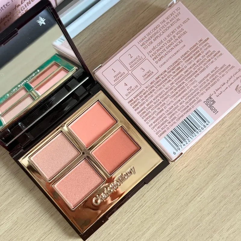 Charlotte Tilbury CT Makeup Set Water Light Collagen Lip Moisturizer Pressed Powder für makelloses Finish Vierfarbiger Lidschatten