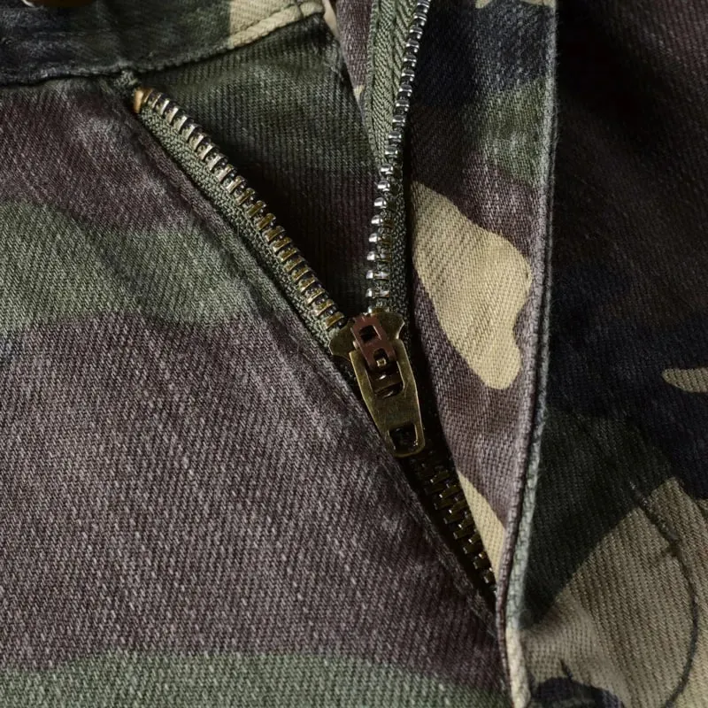 Designer Fashion Men Jeans High Quality Camo Stretch Slim Fit Vintage Jeans Men Side Pocket Spliced ​​Hip Hop Denim Pencil Pants