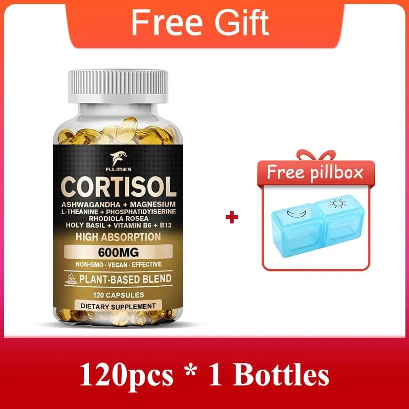 Premium Cortisol Capsules with Ashwagandha Rhodiola Support Cortisol Reducer Relaxation Maintain Calm Weight Loss & Adrenal