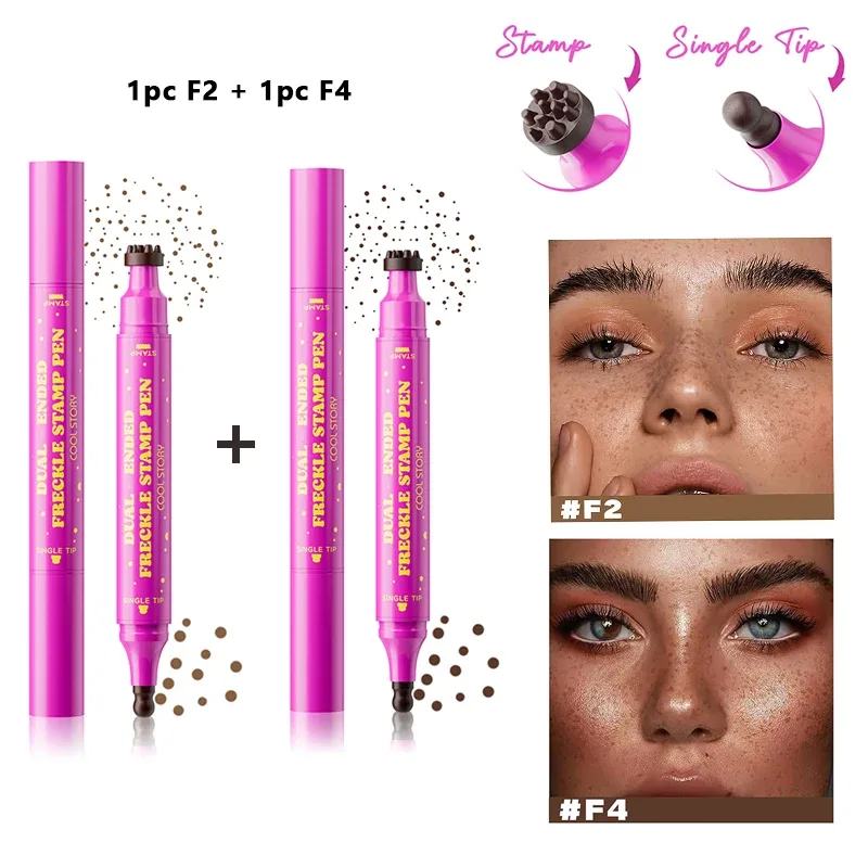Double Eyeliner Freckles Pen All-in-One Natural Waterproof Lasting Seal Spot Pen Natural Simulation