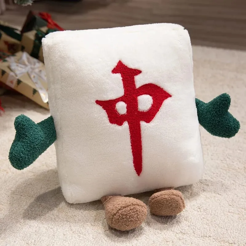 Funny China Mahjong Series Plush Toys Cozy Cotton Cartoon Throw Pillow Back Cushion Children Game Props Creative Home Decor