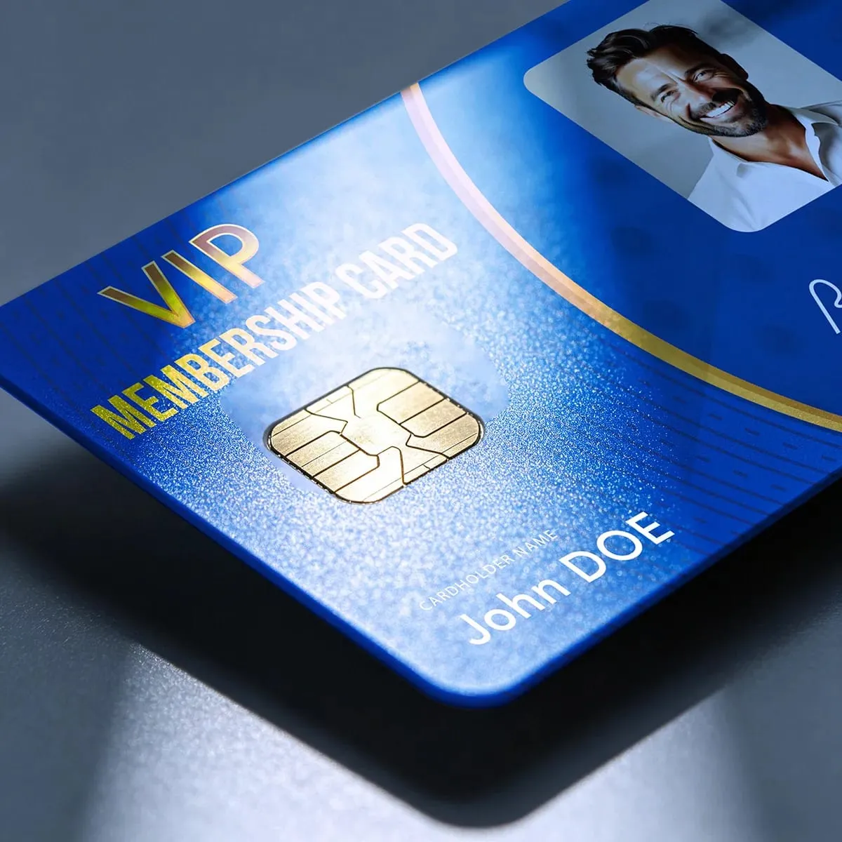Custom Metal Chip Card Contact Smart Card for Fan Club Membership Access Control Office & School Standard Credit Card Size