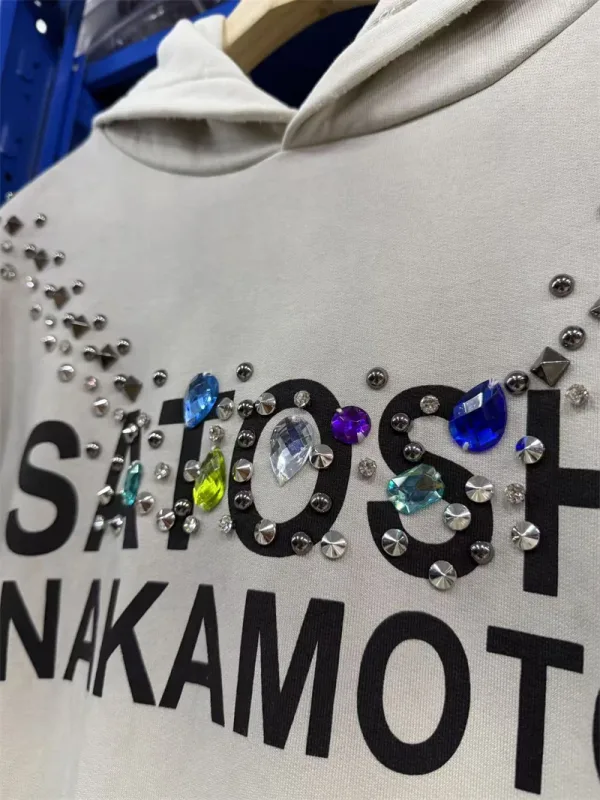 Autumn/Winter SN Necklace Letter Print Washed Vintage Hoodie High Street Casual Cotton Loose Sports Versatile Trendy Tops Men