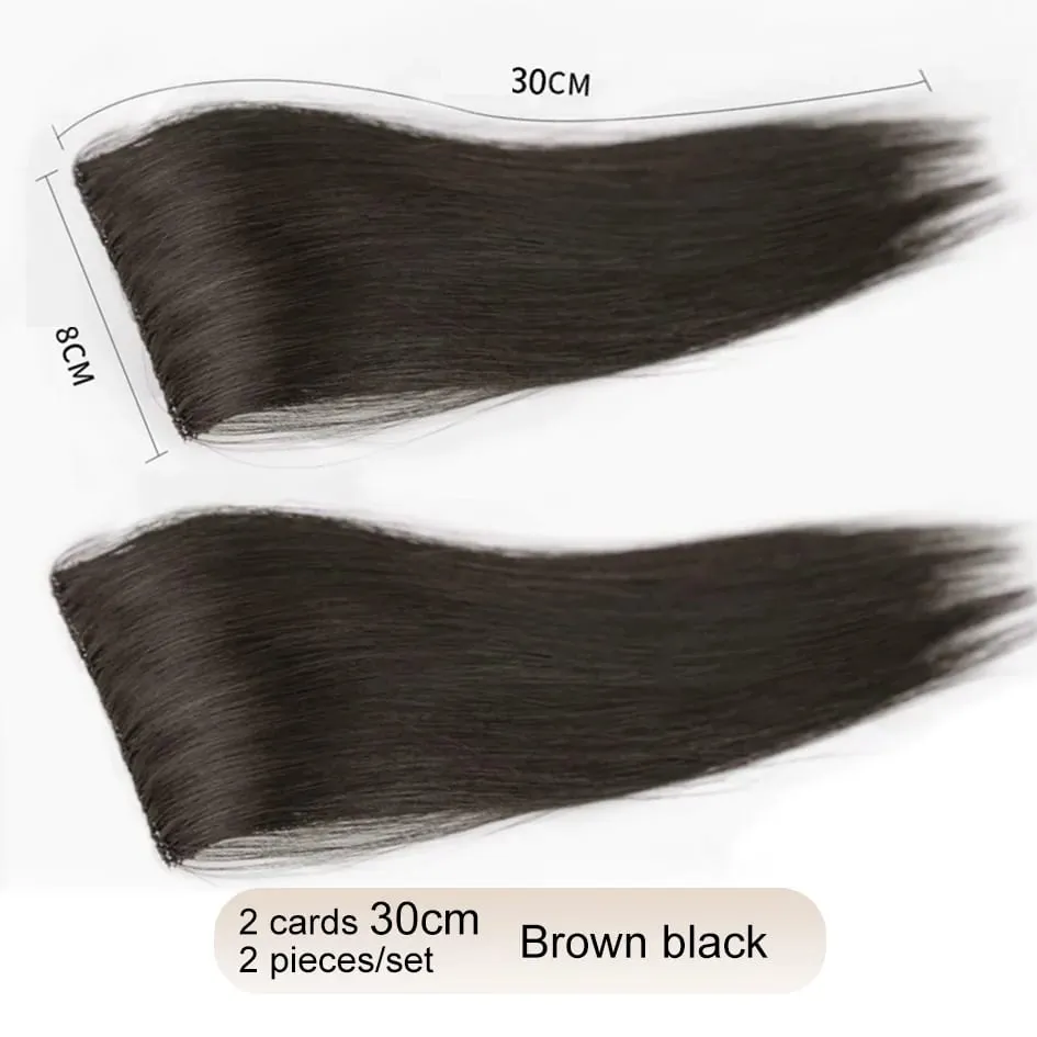 Synthetic 2 pieces/set of wig pads hair extensions opening and top replacement pieces replacement artifact