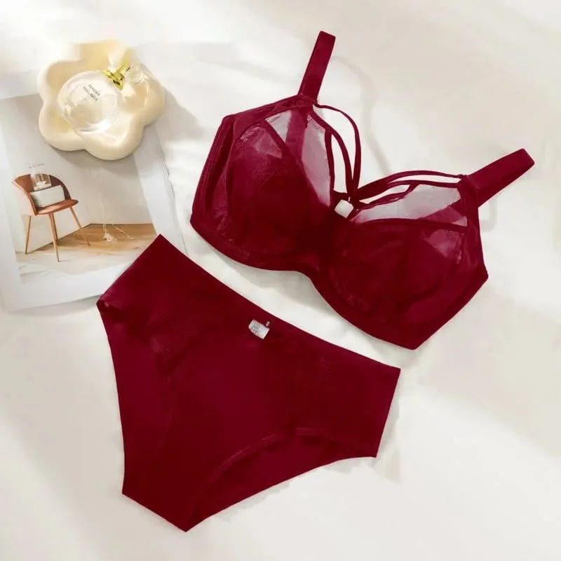 C D E F G H I J K Cup 34 36 38 40 42 Underwear Bra Set Push Up Brassiere Lingerie 2 Piece Sets Plus Size Women Ladies Lingeries