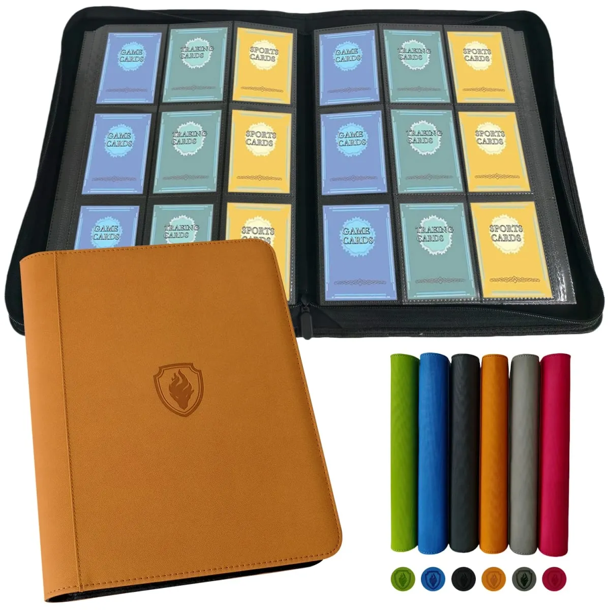 9-Pocket Ring-Less Card Binder Double Capacity Can Hold 864 Cards Suitable for Sport/YGO/PTCG/Game Cards