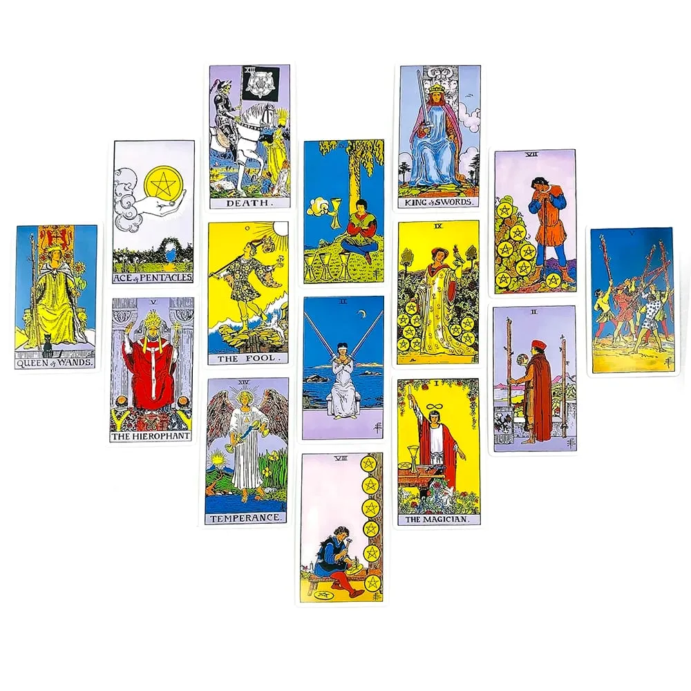 12*7CM Classic Tarot Deck A 78 Tarot Cards with Guidebook English Version Divination Board Games Cards Game for Beginners