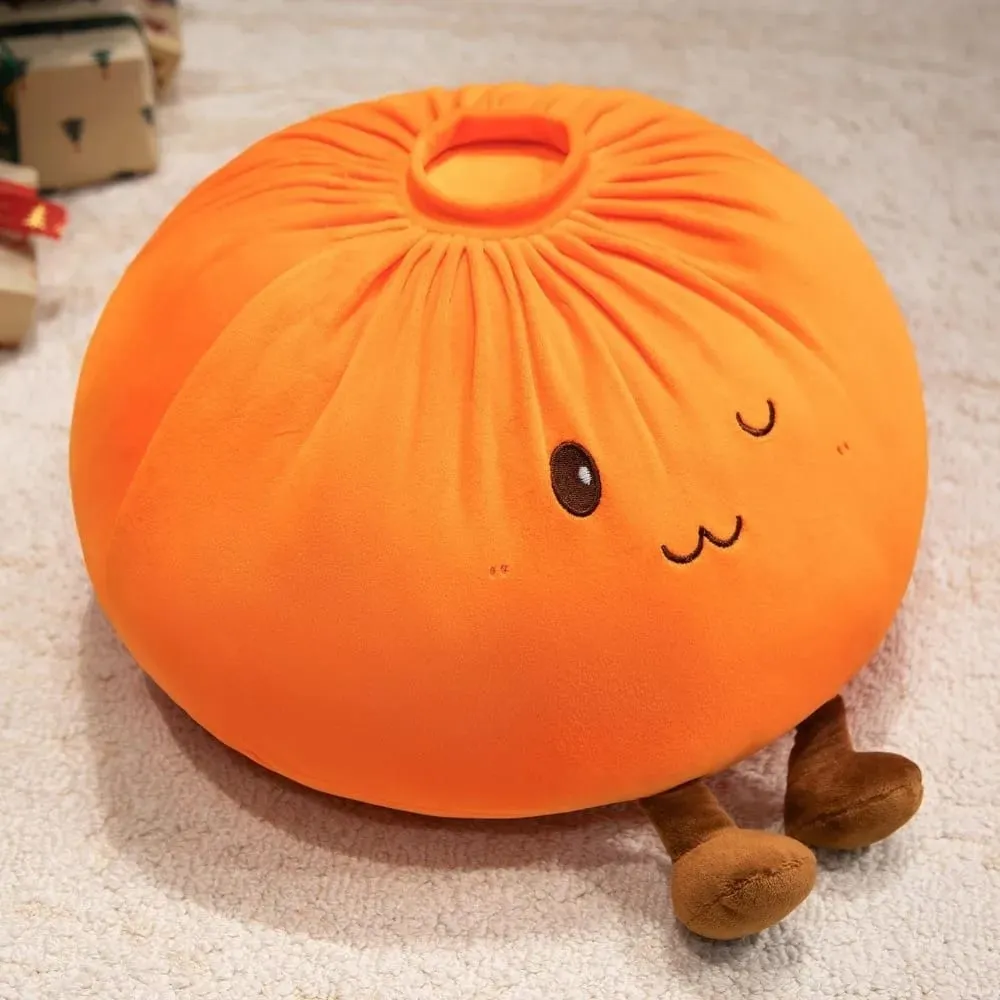 Super Soft Plush Material Steamed Bun Plush Pillow PP Cotton Filled Fluffy Comfortable Food Shaped Hug Pillow Stress Relief