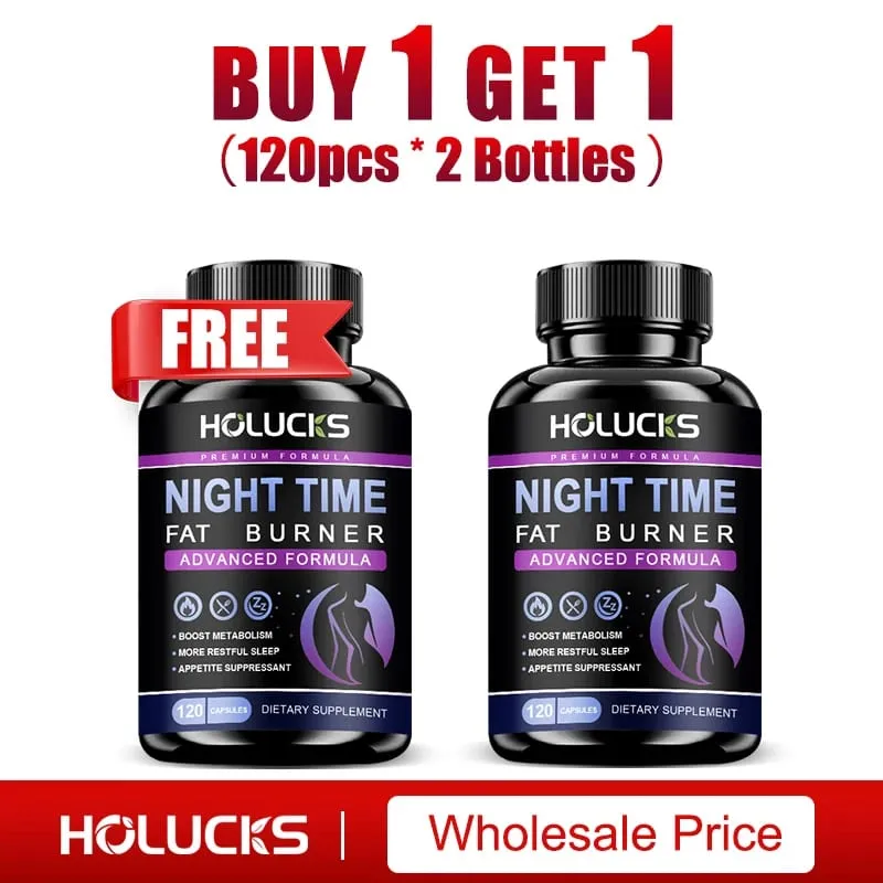 Buy 1 Get 1 Free! Pure Night Time Fat Burner Supplement for Balances Hormones Reduces Stress Eating & Restful Sleep Relax