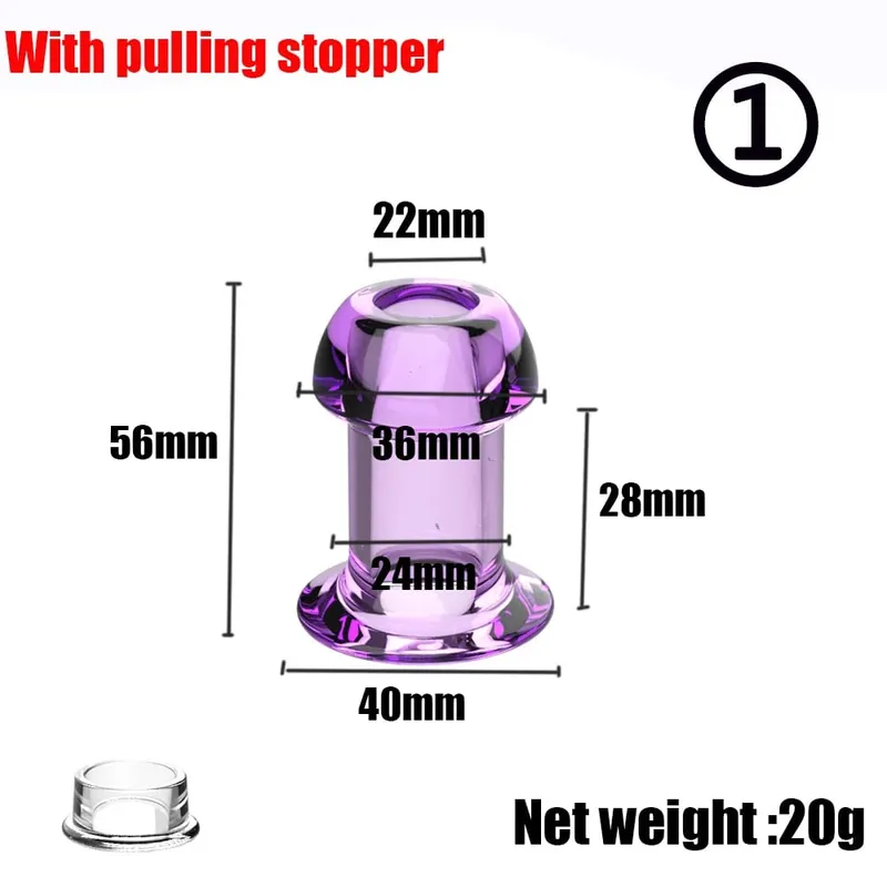 Anus Dilation Expander Prostate Massage Hollow Speculum Peeking Butt Plug Anal Beads with Stopper Adult Sex Toy for Women Men