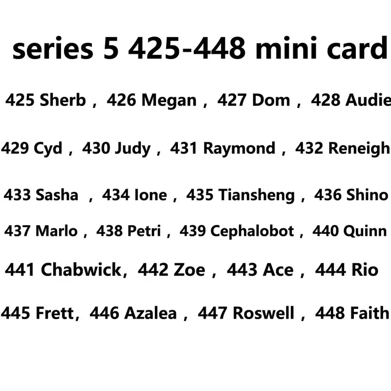 linkage card series 1 to series 5 Sanrio S1 to S6 card NTAG215 NFC Printing animal Card Work for NS switch