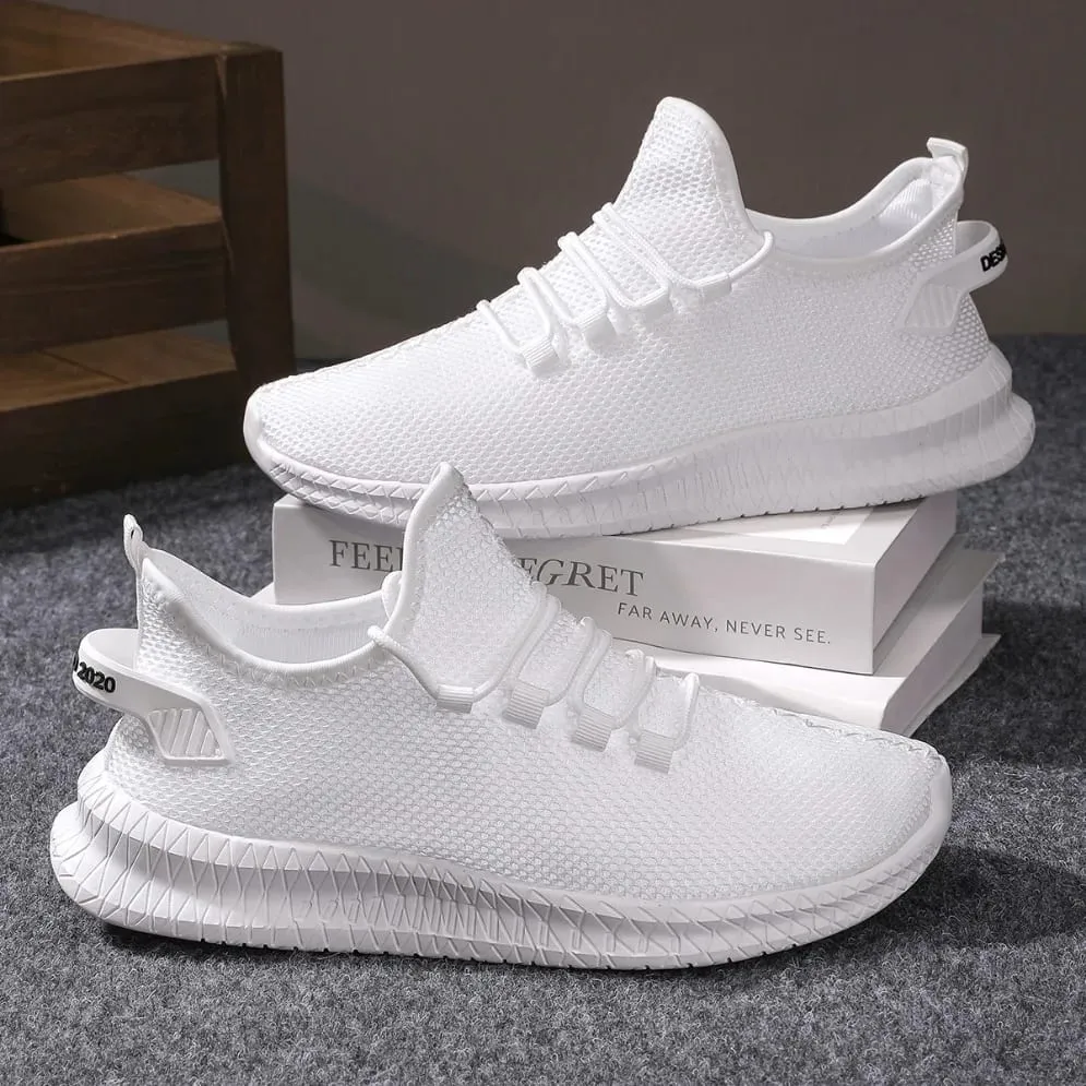 2026 Men's Non-Slip Casual Sneakers Breathable Outdoor Jogging Training Hiking Sports Running Outdoor Weave Knit Lace Up Shoes