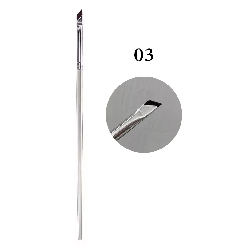 Sickle Eyeliner Brush Diagonal Eyebrow Brushes Blade Brush Undereyelid To Sleeping Silkworm Detail Brush Ultra-thin Makeup Tools