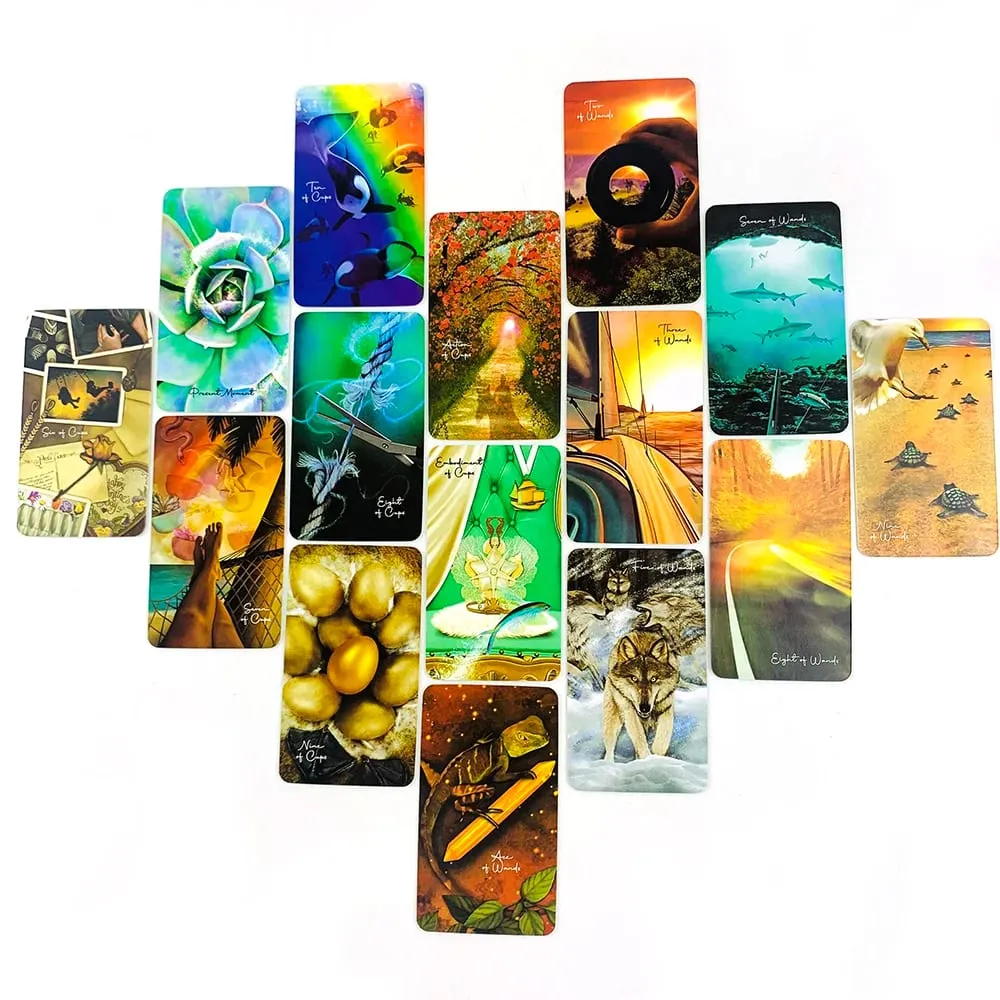 Tarot of Oneness Tarotkort 84 kort Mystisk tarotlek Andlig vägledning Spådomskortspel för tarotutövare