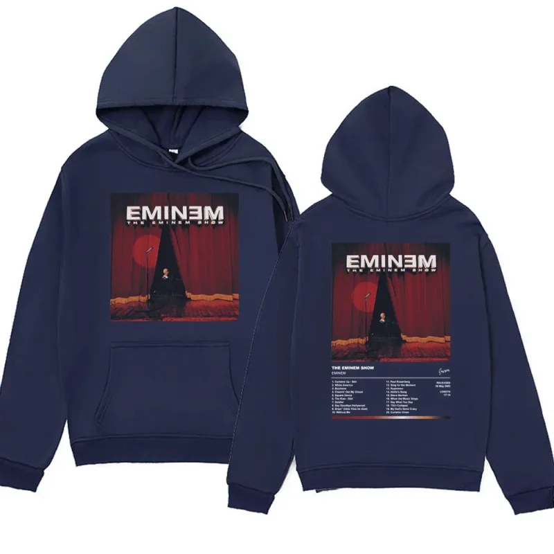 Eminem singer men's and women's hooded sweatshirts 90s retro Harajuku clothing casual hoodies fashionable hooded sweatshirts