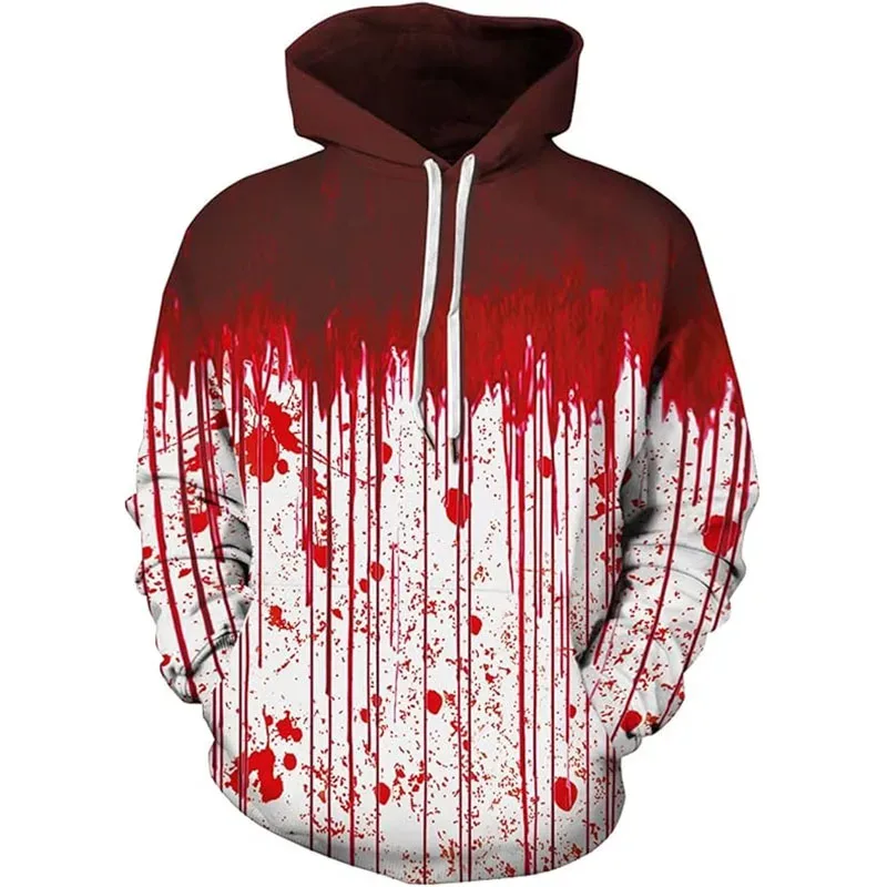 YOU 2026 Halloween Hoodies Men Women Full Print Terror Blood Graphic Sweatshirt Hoody Sudaderas Originales