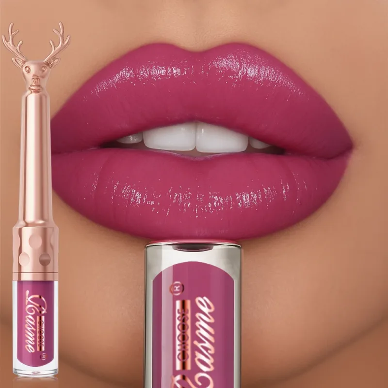 Moisturizing Cream Lip Gloss Autumn/Winter Moisturizing Liquid Lipstick Long Lasting Non Greasy Lip Makeup Christmas Brown