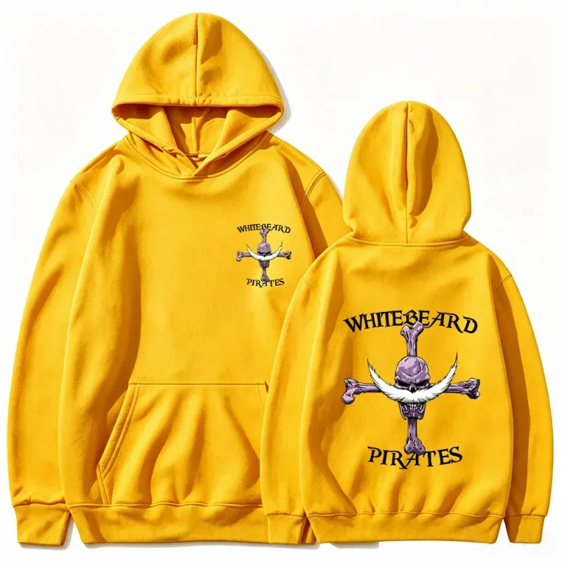 Sudadera con capucha de One Piece Whitebeard Pirates, sudadera con estampado, sudadera con capucha con estampado de anime Jolly Roger de Whitebeard