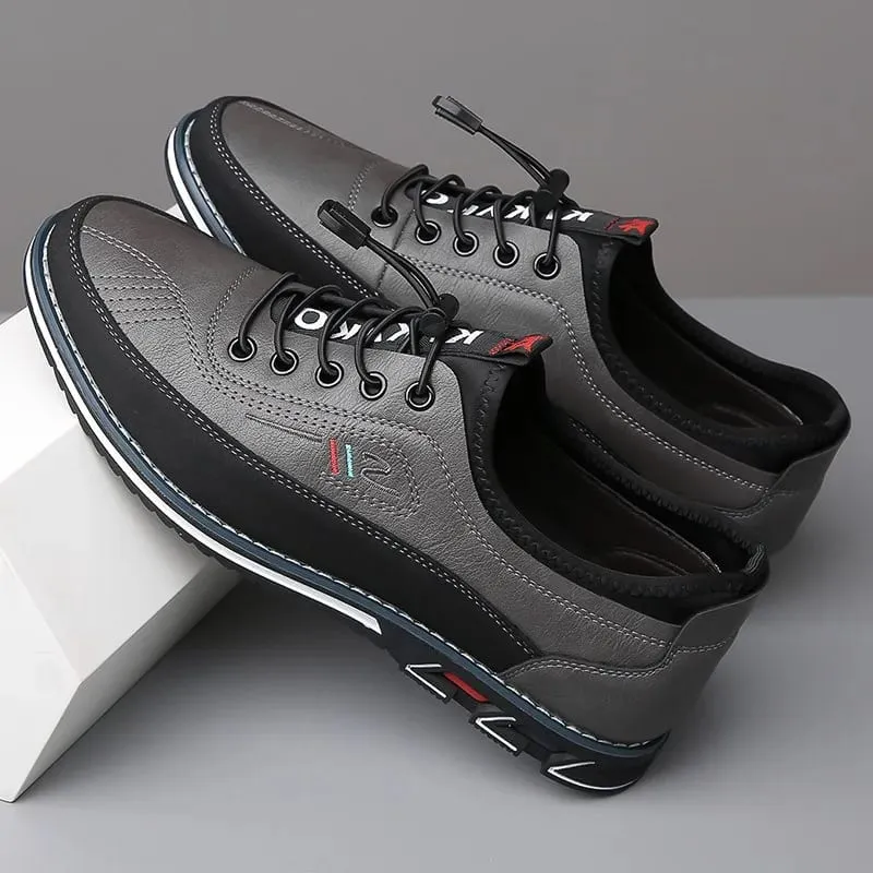 New Men's Leather Flat Casual Shoes Soft Sole Slip on Loafers Business Formal Shoes for Men Custom Casual Shoes