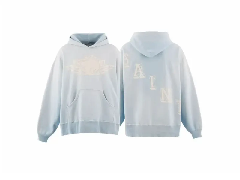26SS New SAINT Mxxxxxx BABY MICHAEL HOODIE High-Street Oversized Cotton Hooded Sweater Printed Washed Hoodies For Men