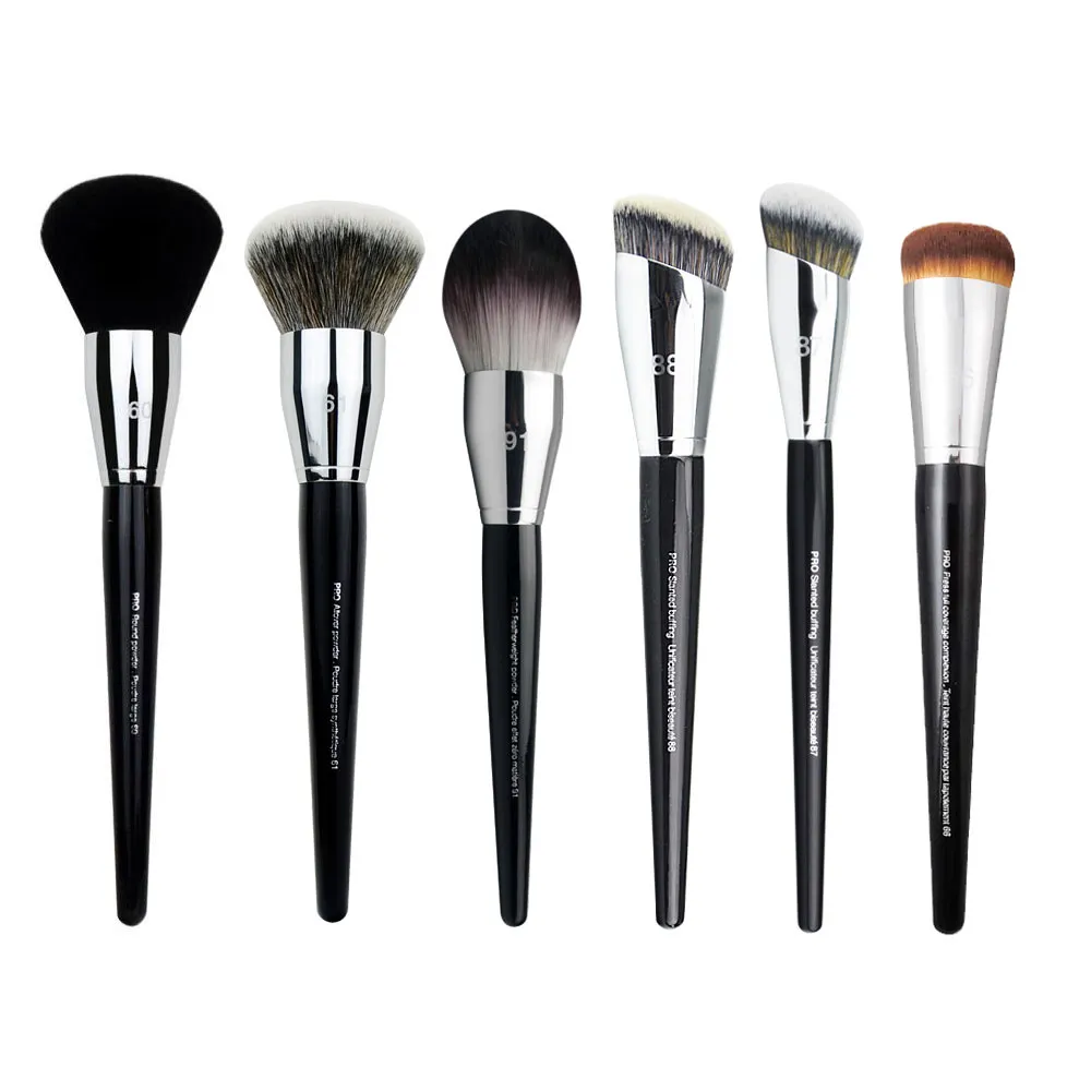 1 piece Pro Round Powder Makeup brushes Setting Make up brush Powder Contour synthetic Hair Angled Foundation wood handle