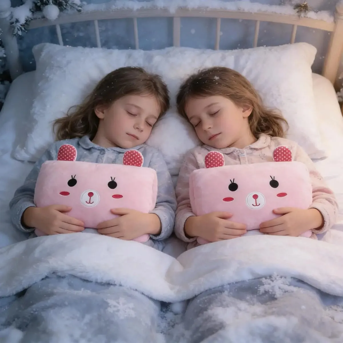 Pink Children's Plush Pillows Hand Warmers Gloves Adults Cartoon Nap Pillows Cushions Creative Hand Warmers Plush Gift