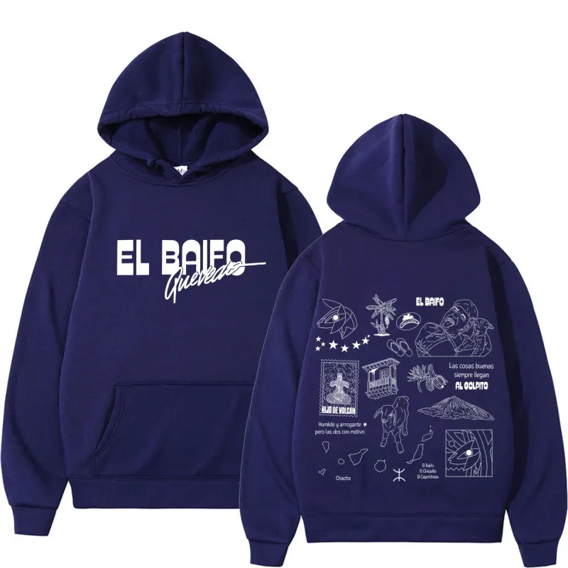 EL BAIFO Album 2026 Tour Graphics Hoodies Men Women Hip-hop Pullover Autumn Winter Loose Casual High Quality Sweatshirts