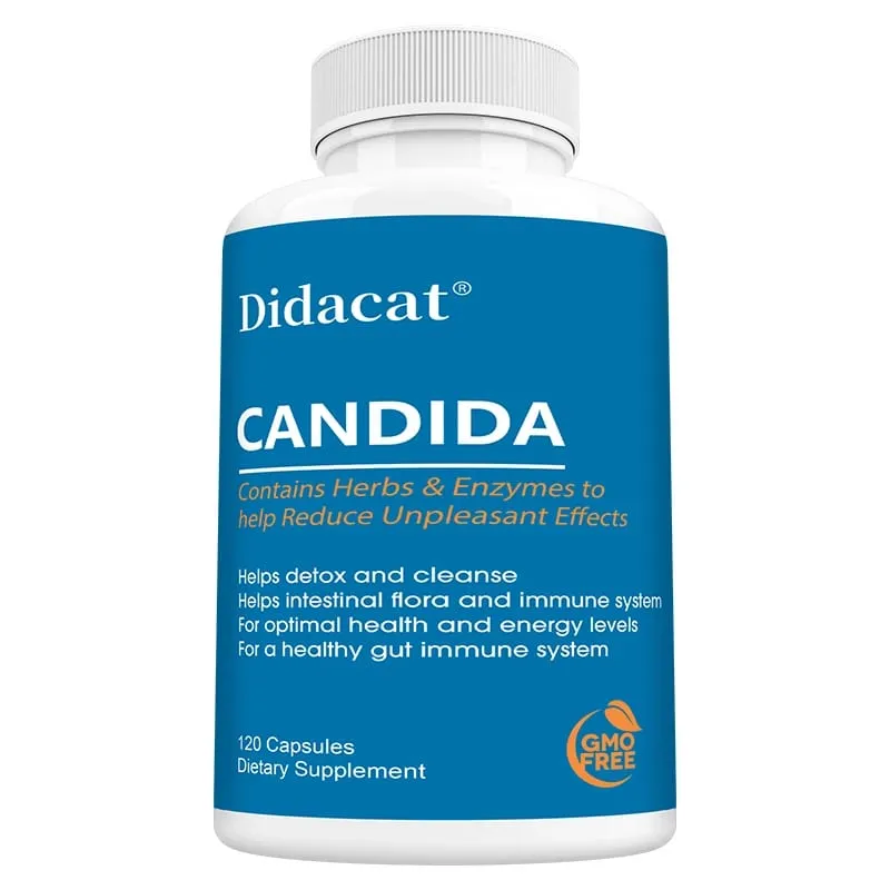 Candida Supplements - Containing Herbs and Enzymes Help Detox and Cleanse Promote Healthy Gut Flora and Immune System