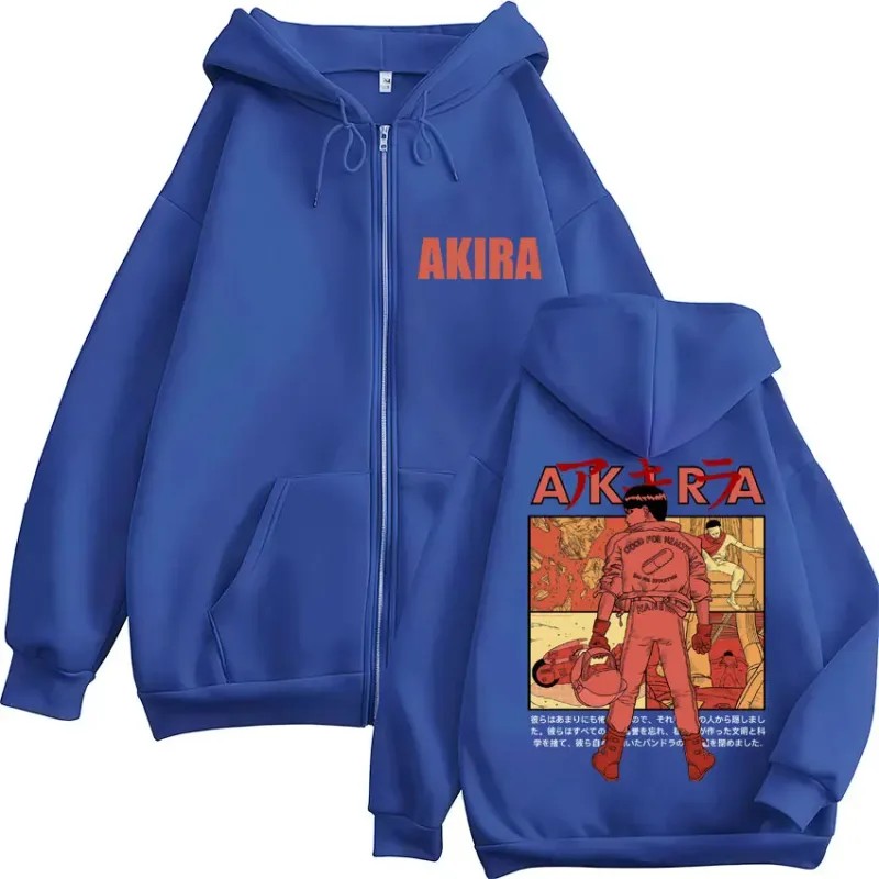Japanese Anime Neo Tokyo Akira Zipper Hoodies Manga Pelikula Science Fiction Shotaro Kaneda Cardigan Sweatshirt Loose Fleece Coats — image 8