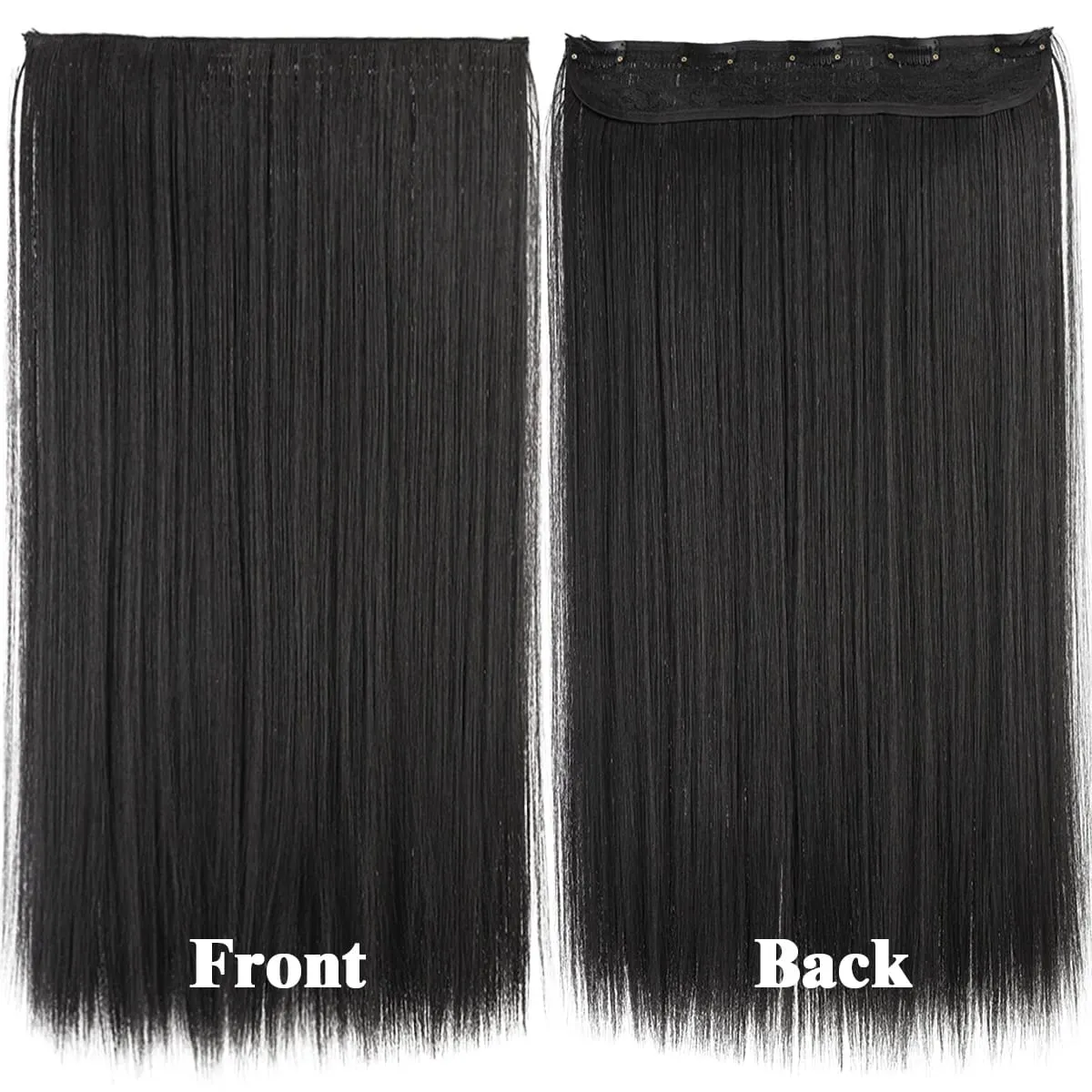 Synthetic 20“24” 28 5 clip hair extension piece wig women extend heat-resistant wig long straight hair