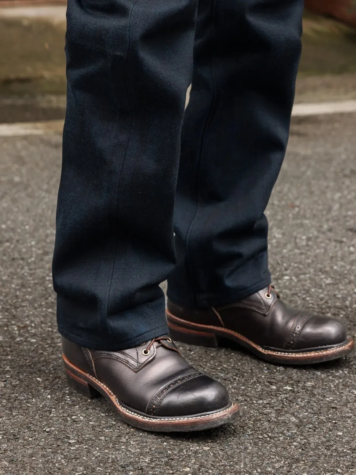 Red Tornado Midnight Blue Selvedge Jeans Men 16oz Denim Straight Fit Dark Indigo Workwear Pants