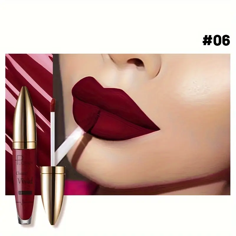 High Pigmented Matte Lip Glaze - Long-Lasting Smudge Proof Liquid ลิปสติกแต่งหน้าของขวัญวันวาเลนไทน์ของขวัญวันสตรี