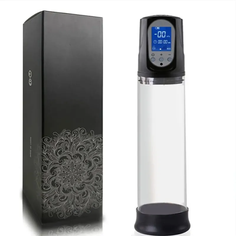 Electric Vacuum LED Display Penis Pump Men's Sex Toy Penis Extender 6 Sucking Modes RechargeableTraining Penis Extension