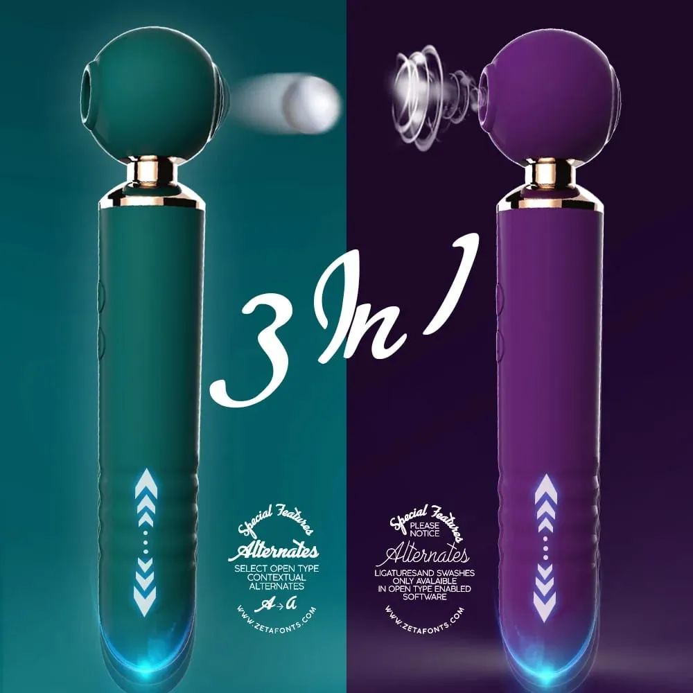 Vibrateurs puissants Av Magic Wand pour femmes 3 en 1, jouets sexuels, gode télescopique, stimulateur du point G, tapotement, ventouse et masseur de Clitoris