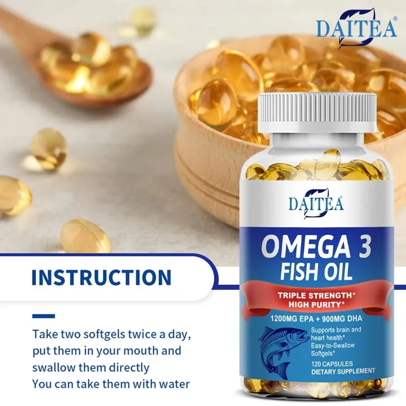 Dầu cá Daitea Triple Strength Omega 3 - Dầu cá bổ sung axit béo EPA & DHA Premium Wild Catch 30/60/120 Viên — image 3