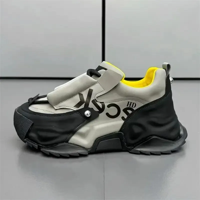 Tênis de plataforma para homens designer de moda sapatos de couro casuais para homem chunky altura aumentada tênis masculino zapatillas hombre