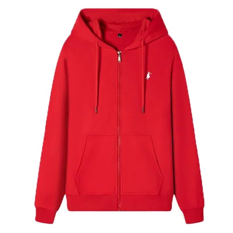 The new autumn and winter casual men's sportswear fashionable outdoor jogging fitness zipper hoodie and warm sweatshirt