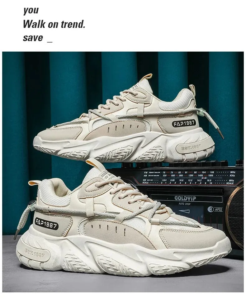 2026 Winter New Men's Shoes Trendy Sport Running Casual Versatile Breathable Height-increasing Dad INS Trendy Sneakers