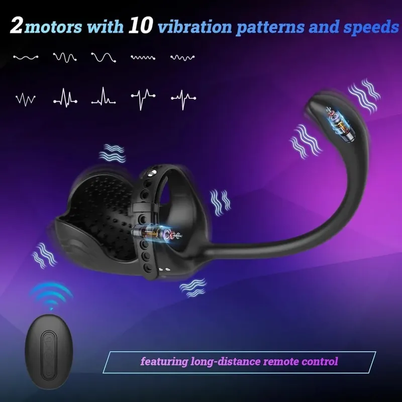 3 in 1 Anal Plug Vibrator Testicle Taint Stimulator Vibrating Cock Ring Remote Control Male Prostate Massager Sex Toy para sa Mag-asawa