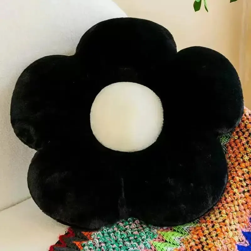 Generic Flower Shaped Plush Seat Cushion Soft Memory Cotton Round Pillow For Chair Bedroom Window Sofa Home Decor