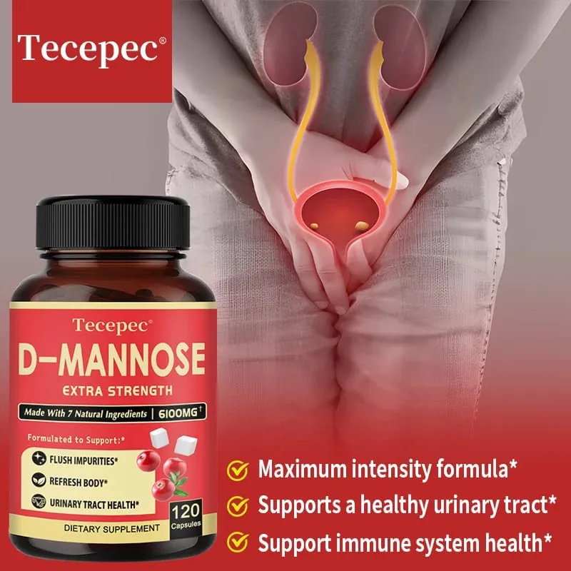 D-Mannose Urinary Tract Health Formula Contains Organic Cranberry and Dandelion To Support Bladder Health and Detoxification